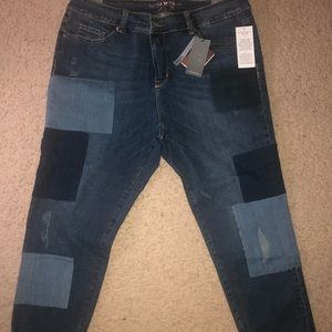 Melissa McCarthy Seven7 Patch work Jeans